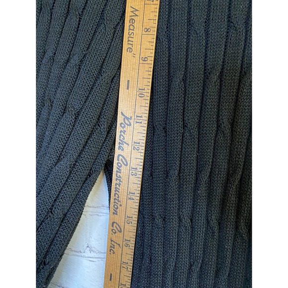 Women's Black Knit, Long Leggings,‎ Size Large Leggings Cotton Blend - Picture 5 of 7